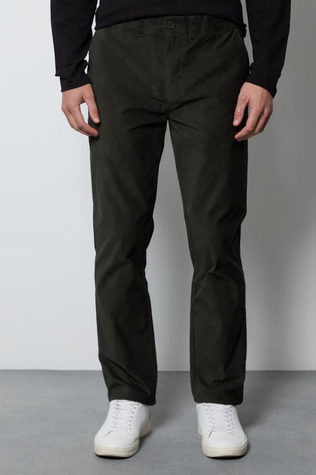 Olive Premium Corduroy Chino Trousers - Image 1