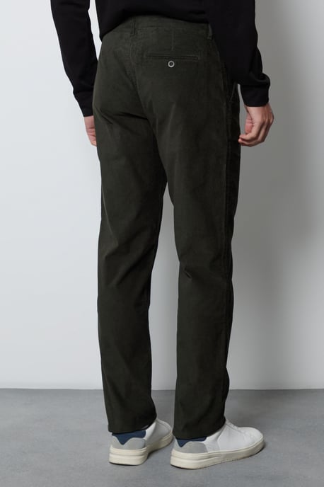 Olive Premium Corduroy Chino Trousers - Image 3