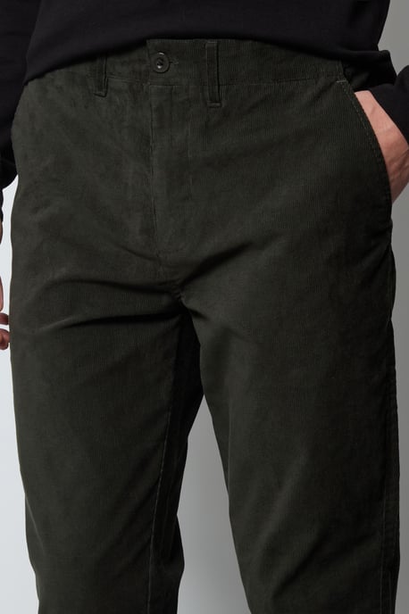 Olive Premium Corduroy Chino Trousers - Image 4