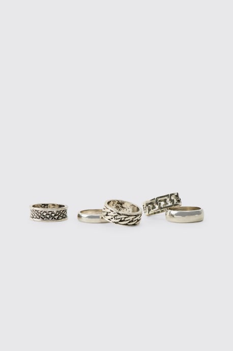5 Pack Embossed Rings - Image 2
