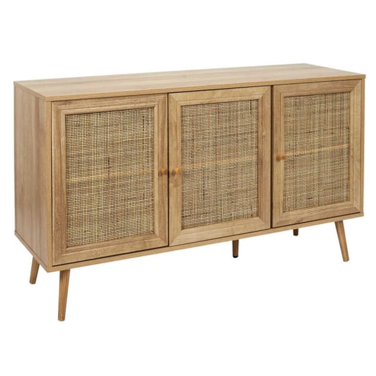 Home Deco Factory Dressoir bali – 3 deuren – rotan & hout – 115 cm - Image 3
