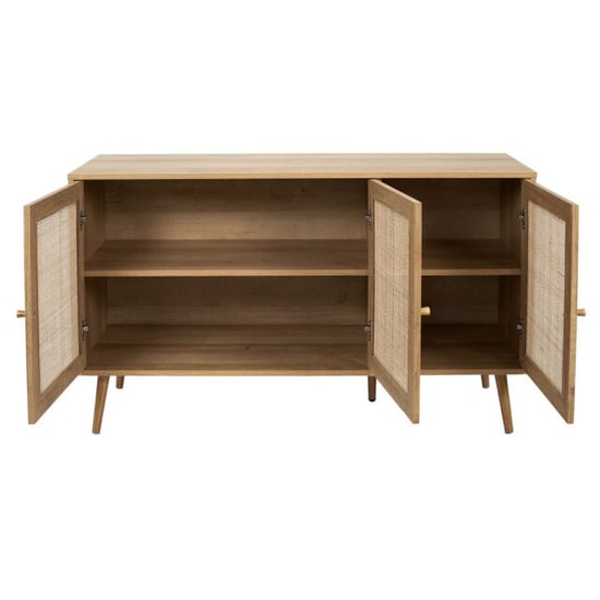 Home Deco Factory Dressoir bali – 3 deuren – rotan & hout – 115 cm - Image 5