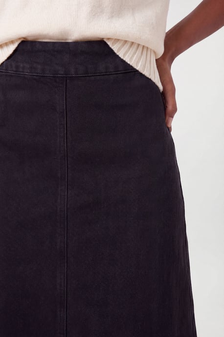 Denim A Line Midi Skirt - Image 2