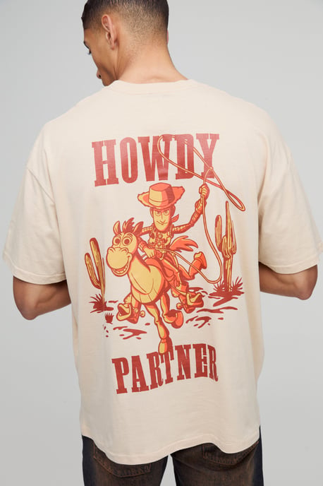 Oversized Disney Toy Story Howdy License T-Shirt - Image 1