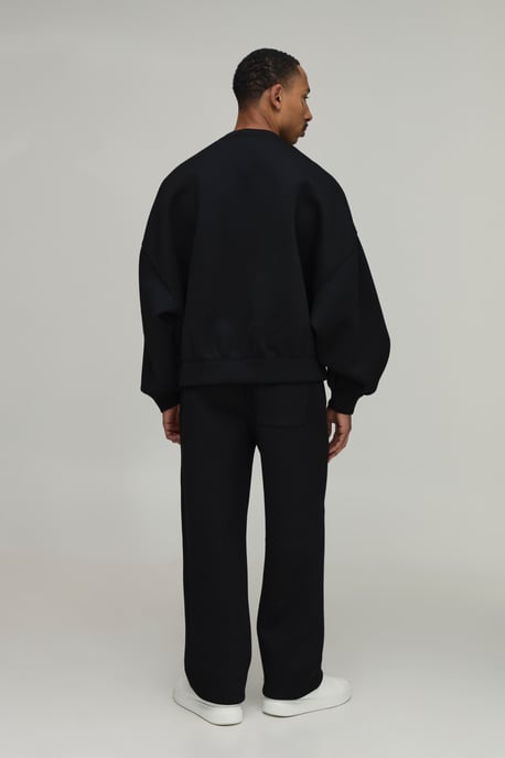 Oversized Batwing Crew Neck Scuba Sweat - Image 2