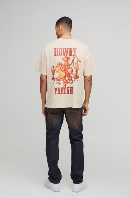 Oversized Disney Toy Story Howdy License T-Shirt - Image 2