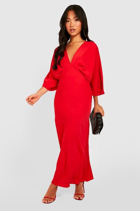 Petite Bias Cut Angel Sleeve Maxi Dress - Image 1