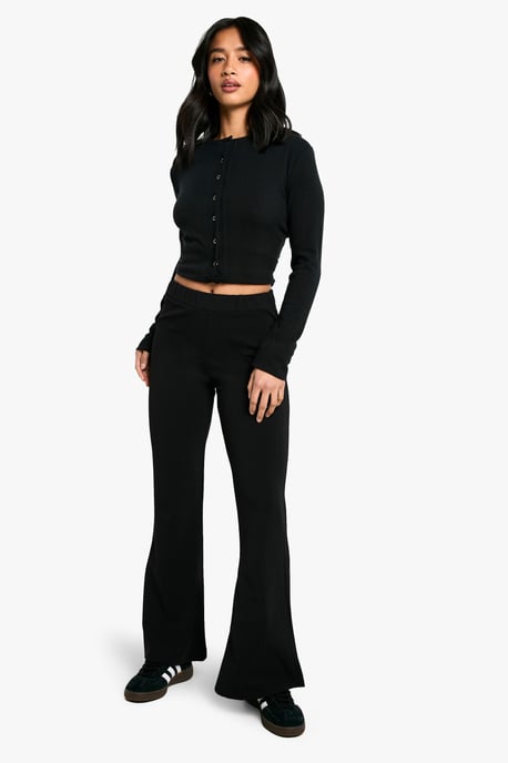Petite Stretch Flare Leg Trousers - Image 3