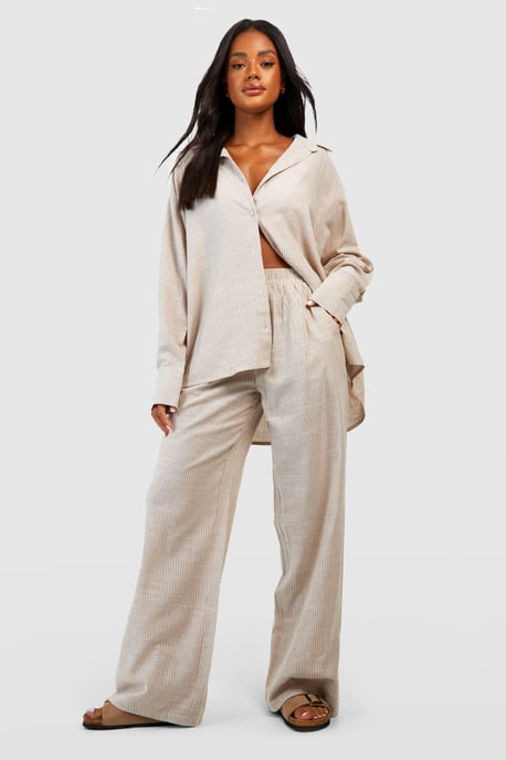 Cotton Tonal Pinstripe Pyjama Trouser - Image 1