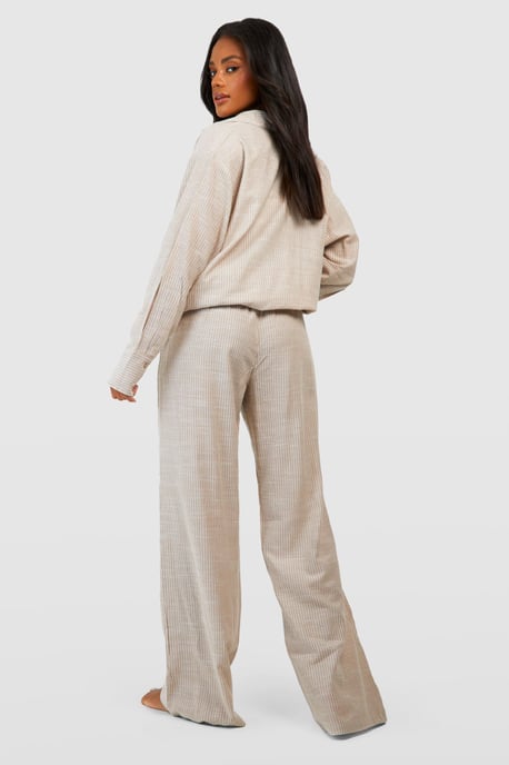 Cotton Tonal Pinstripe Pyjama Trouser - Image 2