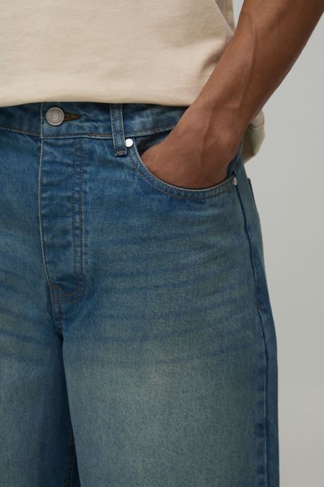 Essential Relaxed Fit Denim Jorts - Image 3