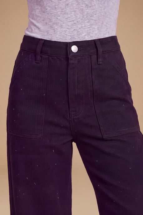 Petite Wide Leg High Waist Denim Jeans - Image 3