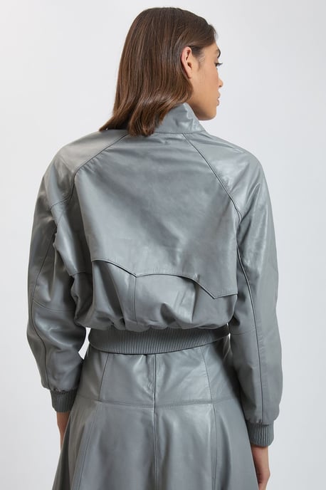 Leather Bomber Jacket - Image 3
