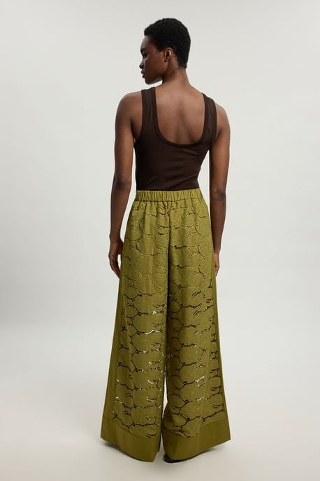 Cutwork Cotton Woven Trouser - Image 3