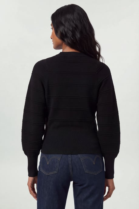 Wool Look Rib Detail Long Sleeve Knitted Top - Image 2