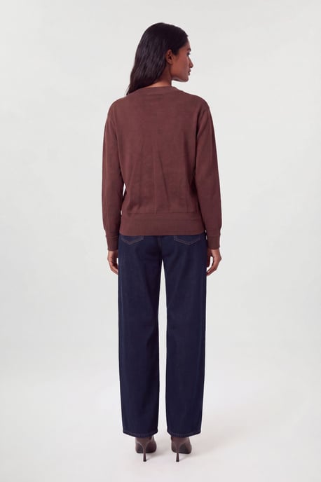 Viscose Blend Tie Neck Knit Jumper - Image 2