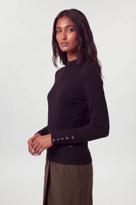 Forever Viscose Blend Knitted High Neck Jumper - Image 3