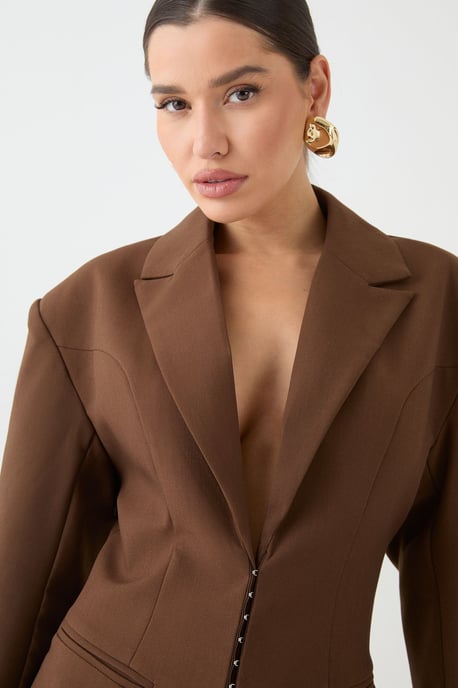 Tailored Dipped Waist Blazer - Image 2