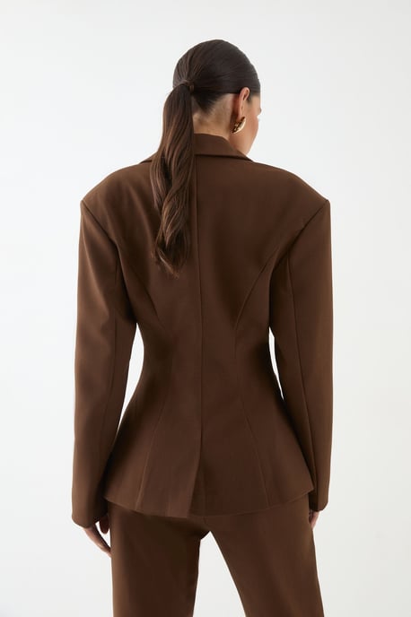 Tailored Dipped Waist Blazer - Image 3