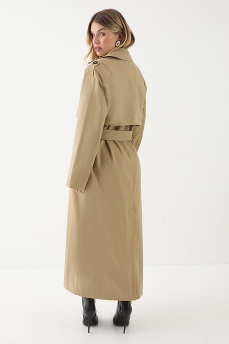 Tailored Maxi Trench Coat - Image 3