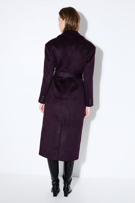 Brushed Wool Look Belted Coat - Image 3