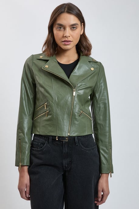 Forever Leather Signature Biker Jacket - Image 1