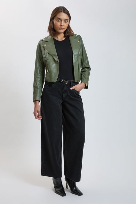 Forever Leather Signature Biker Jacket - Image 2