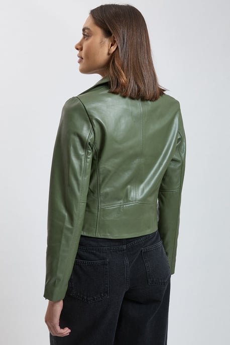 Forever Leather Signature Biker Jacket - Image 3