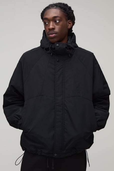 Regular Fit Crinkle Nylon Hooded Cagoule - Image 1