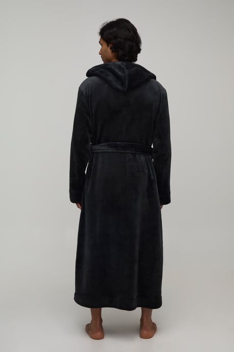 Longline Hooded Dressing Gown - Image 2
