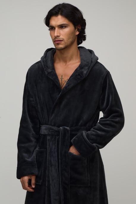 Longline Hooded Dressing Gown - Image 3