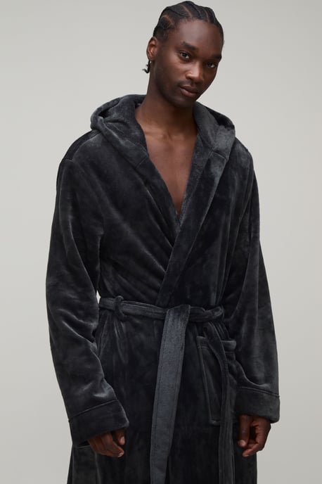 Tall Longline Hooded Dressing Gown - Image 3