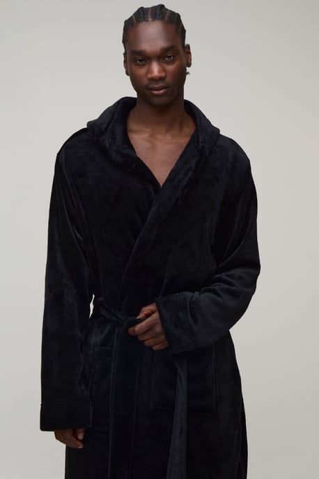 Tall Longline Hooded Dressing Gown - Image 3