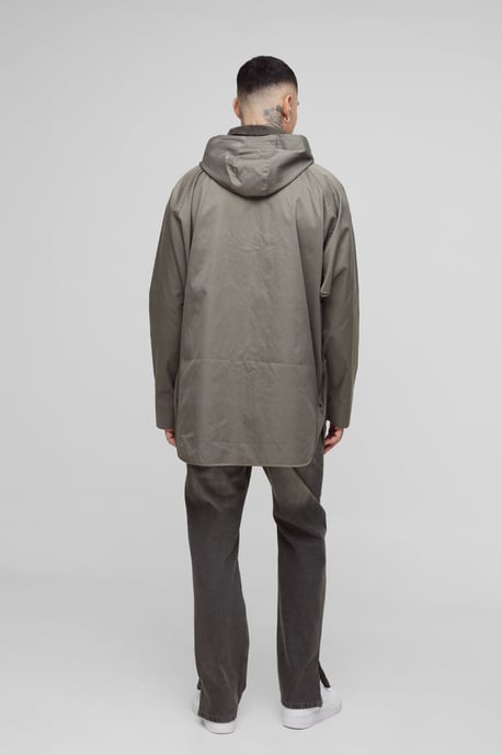 Tall Oversized Cord Collar Hooded Parka Jacket - Image 2