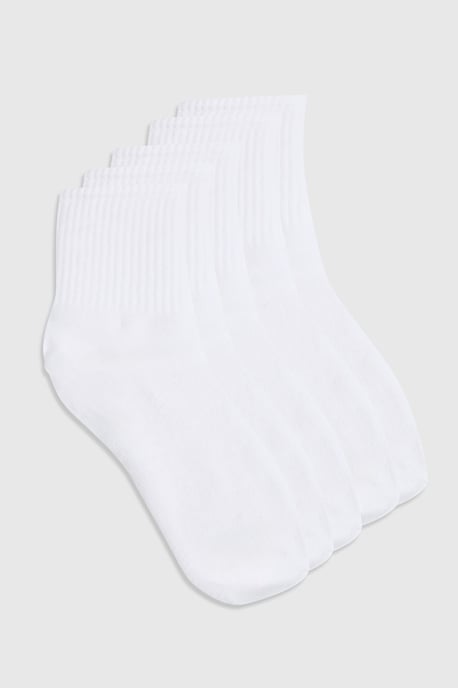 White Crew Sports Socks 5 Pack - Image 1