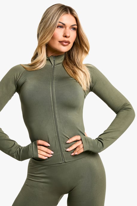 Premium Sculpt Seamless Zip Through Sports Jacket - Image 1