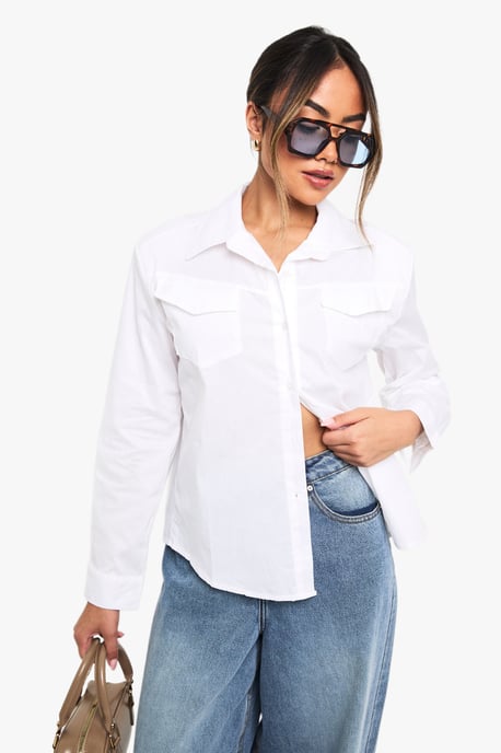 Western Style Shoulder Pad Shirt - Image 1