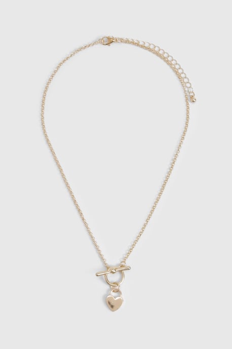 T-Bar & Heart Necklace - Image 2