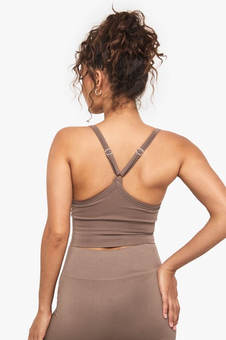 Boohoo Basics Seamless Rib Longline Light Support Sports Bra  - Image 2