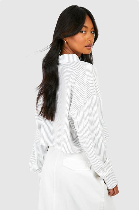 Stripe Cropped Shirt - Image 2