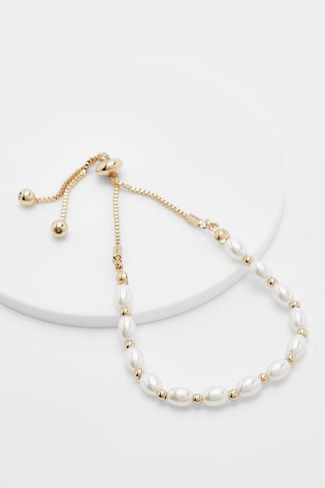 Pearl And Gold Toggle Bracelet - Image 3