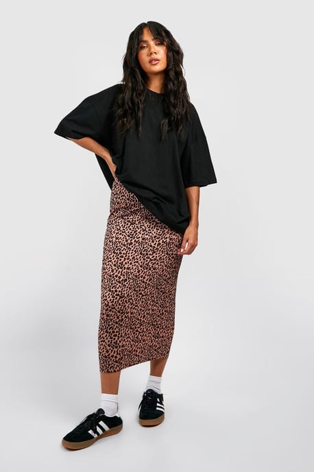 Leopard Ribbed Midaxi Skirt - Image 3