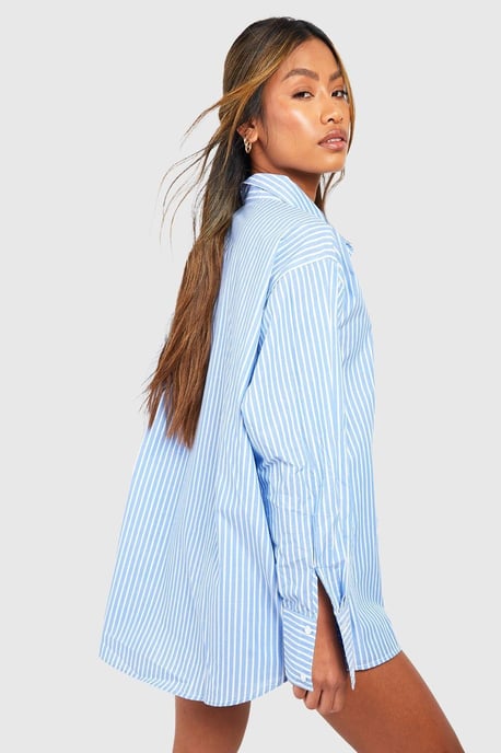 Cotton Pinstripe Pyjama Short - Image 2