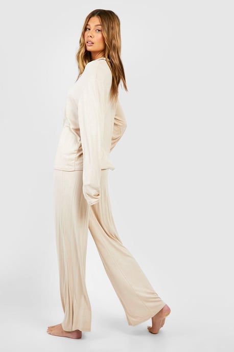 Jersey Wide Leg Pyjama Trouser - Image 2