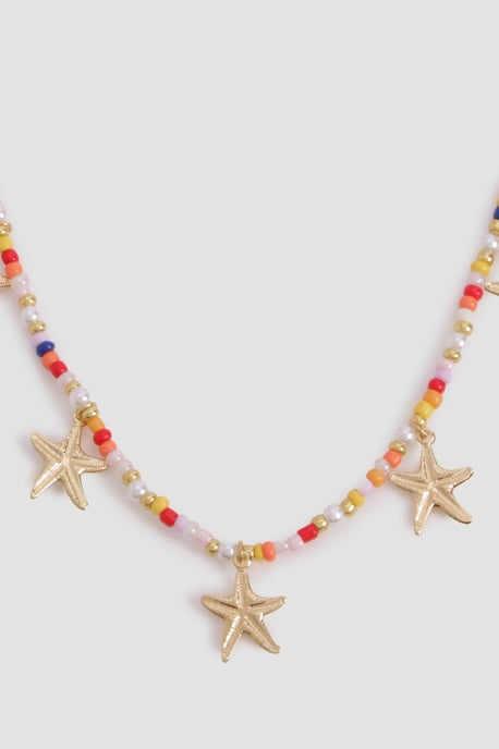 Beaded Starfish Charm Necklace - Image 2