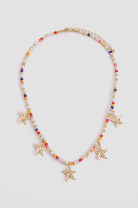 Beaded Starfish Charm Necklace - Image 3