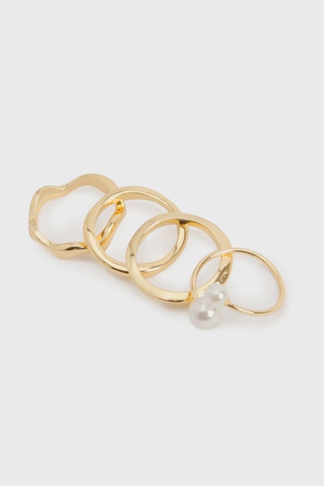 Pearl Detail Ring Multipack - Image 2
