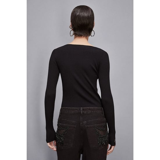 Patrizia Pepe Black Viscose Sweatshirt - Image 3
