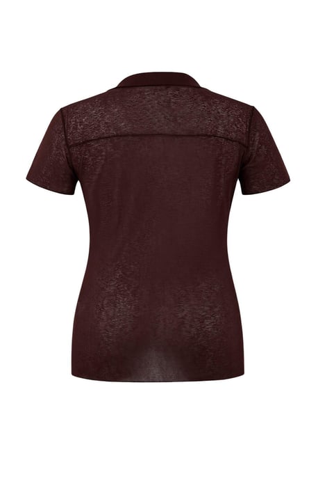 Trendyol Curve Dames Bruin Effen Kort Getailleerd Grote maten Blouses - Image 4