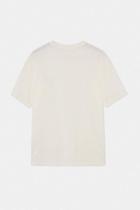 TRENDYOL MAN Men's Ecru Slogan Short Oversize T-Shirts - Image 4